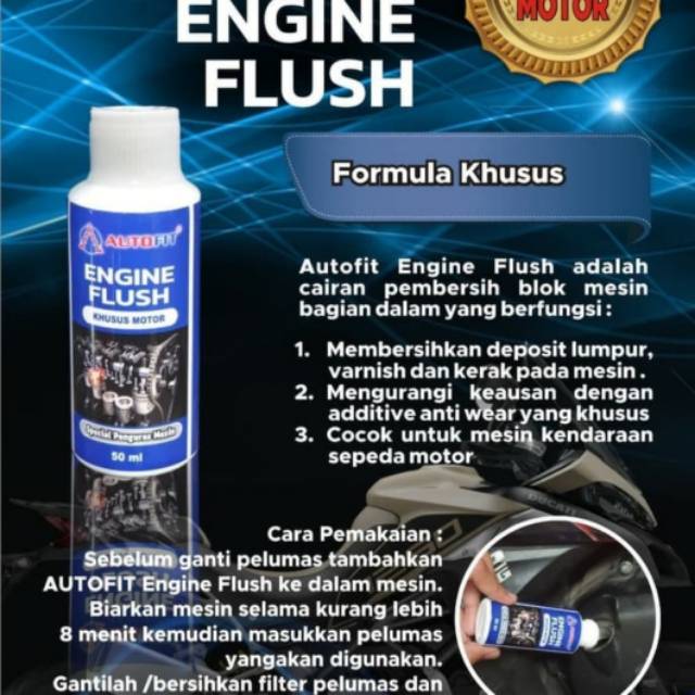 ENGINE FLUSH AUTOFIT 50ML PENGURAS LUMPUR OLI MOTOR HARGA GROSIR BENGKEL