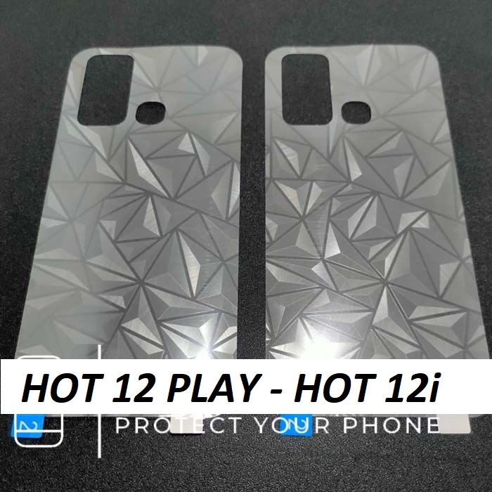 INFINIX HOT 12 HOT 12 PRO HOT 12i HOT 12 PLAY ANTI GORES BELAKANG SKIN DIAMOND GARSKIN  MOTIF 3D SPIRAL TRANSPARAN BACK GUARD ANTI JAMUR INFINIX HOT 12i INFINIX HOT 12 PLAY