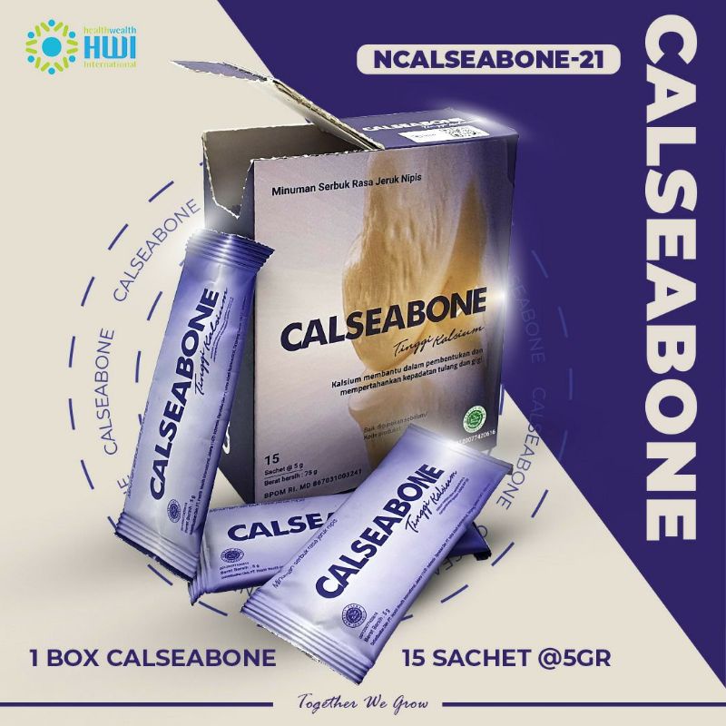 ecer 10saset Calseabone suplemen kalsium alami penambah tinggi badan ori 100% HWI