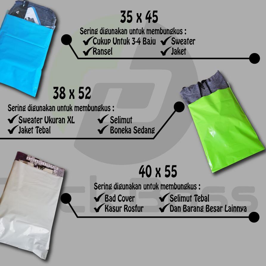

POLYMAILER PACKBOSS 32x45 ISI ±100 LEMBAR ,TEBAL *KUALITAS BOSS, HARGA TERMURAH*