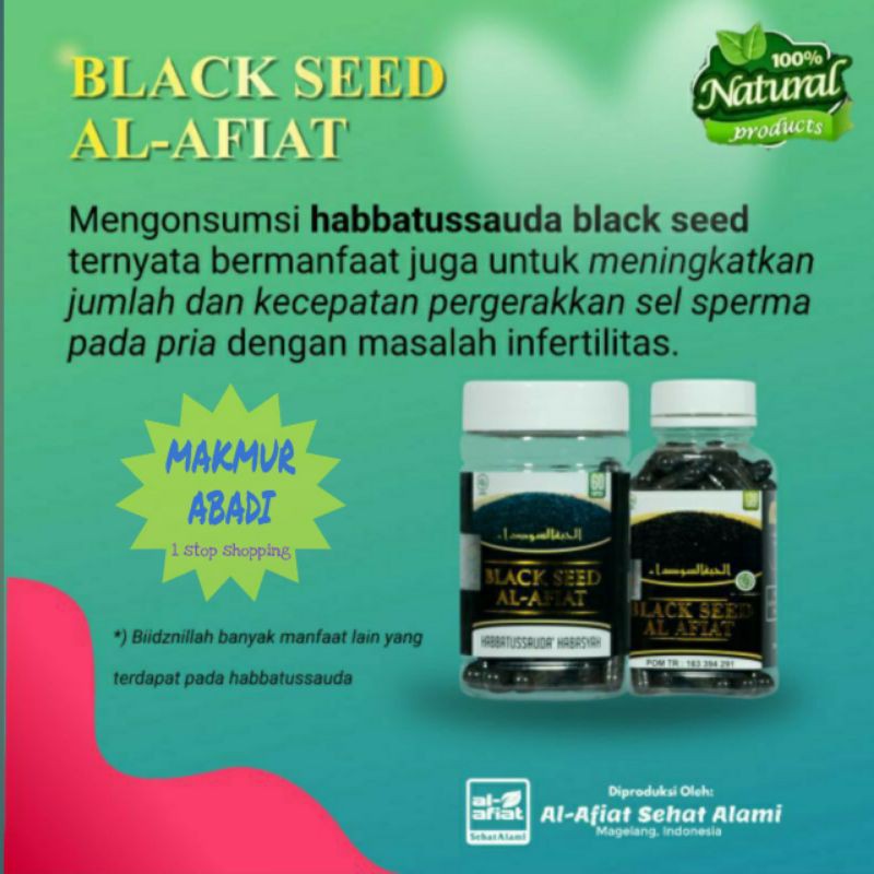 Habbatussauda Serbuk 130 Kapsul Al Afiat / Black Seed Al Afiat 130 cap / Jinten Hitam Serbuk