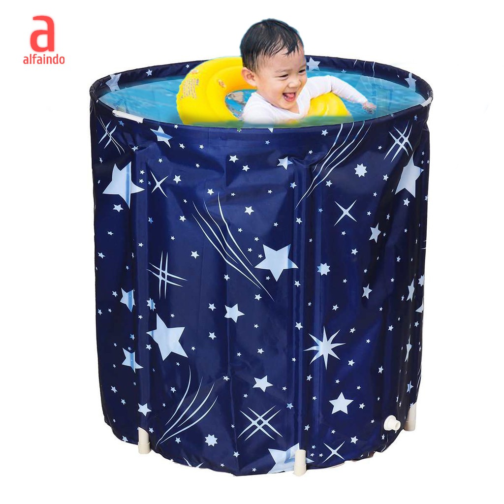 Folding Bathtub Portable Bak Mandi Lipat untuk Anak dan Dewasa UK 70 X 70 CM - CDLC-BM001