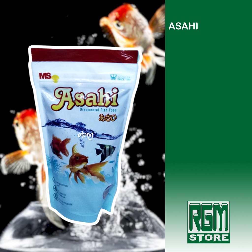 Makanan Pakan pelet Ikan hias kecil koi koki ASAHI 100gr 100 gram