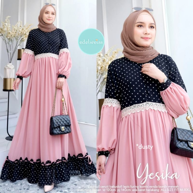 YESIKA MAXY DRESS | DRESS WANITA MUSLIM | BY EDELWEISS
