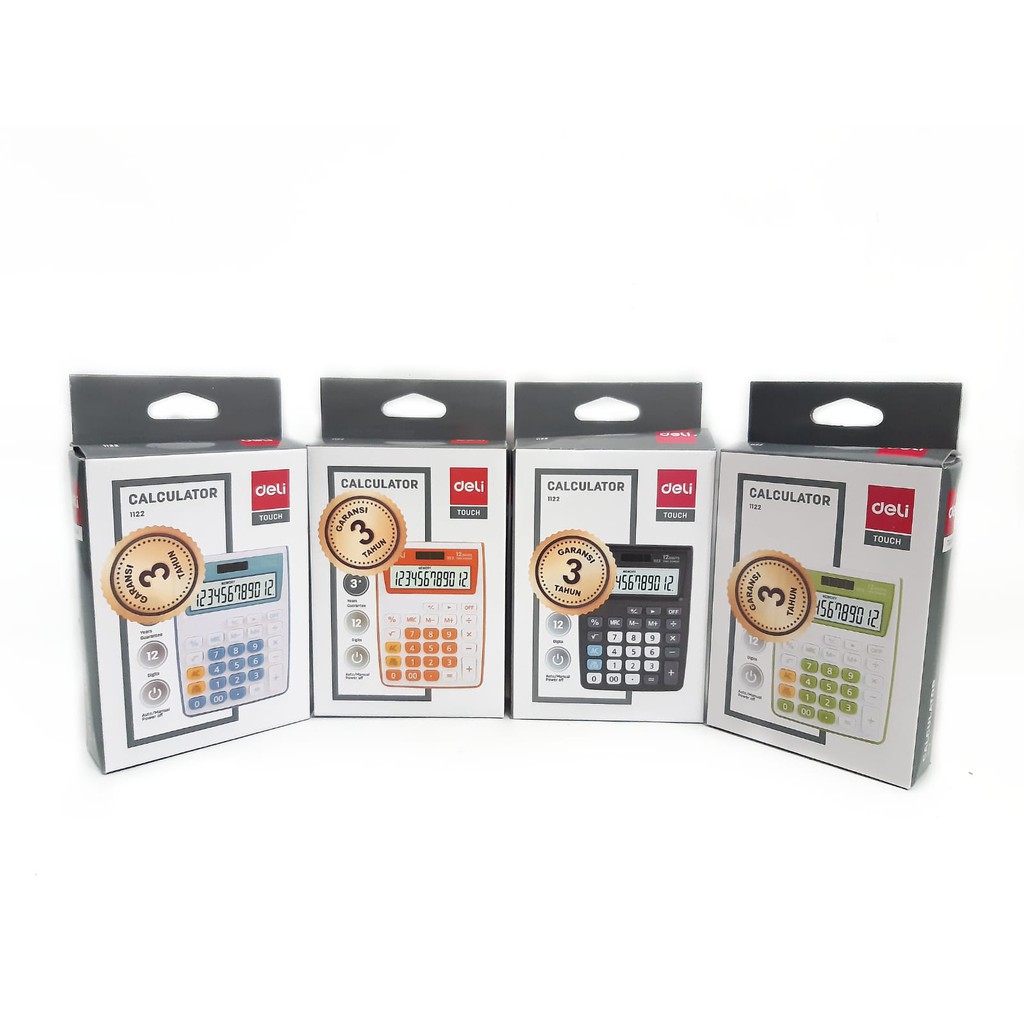 KALKULATOR DAGANG MINI 12 DIGIT POKET PORTABLE DELI 1122 WARNA MURAH CALCULATOR