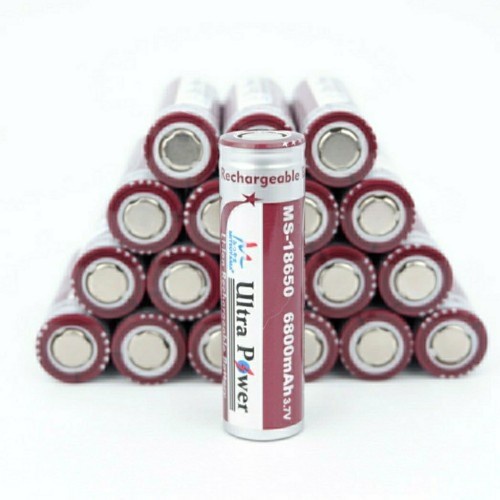 Mitsuyama Paket Charger CHG-18650 2 Slot + Baterai 18650 Li-ion 3.7v 6800mAh 2 Pcs Original