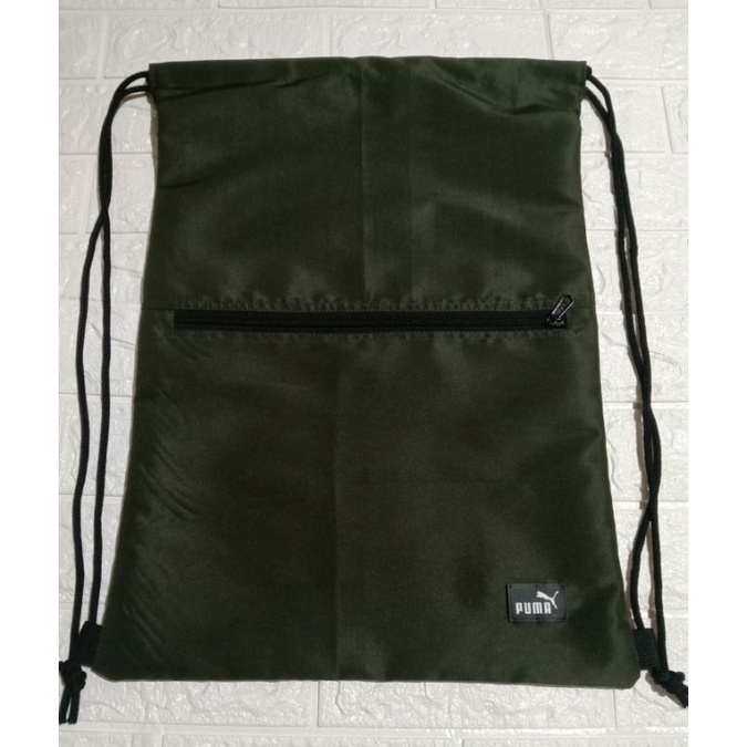 TAS SERUT POLOS HIJAU ARMY/STRING BAG RANSEL SERUT/GYMSACK