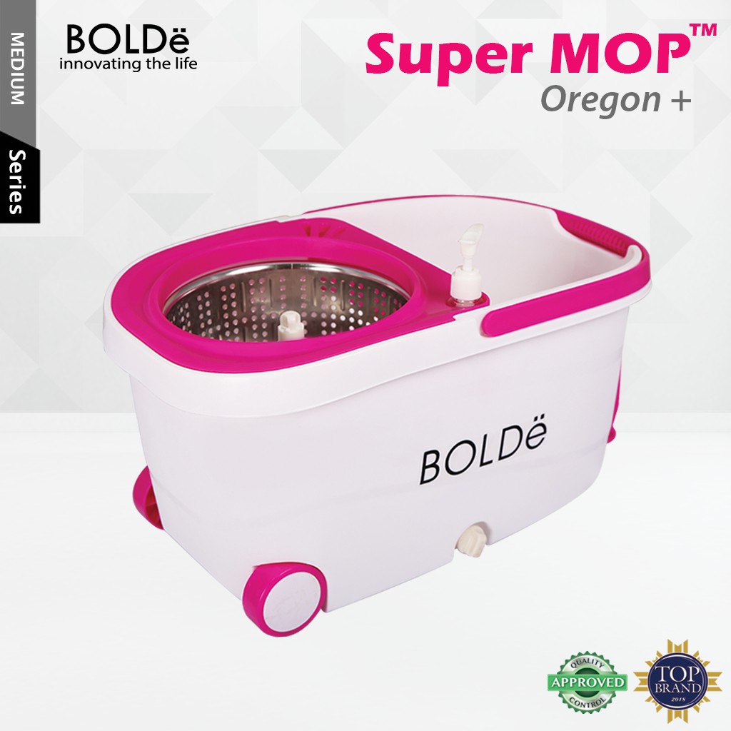 BOLDe Super Mop Oregon Alat Pel Lantai BONUS Refill Kain Pel Microfiber