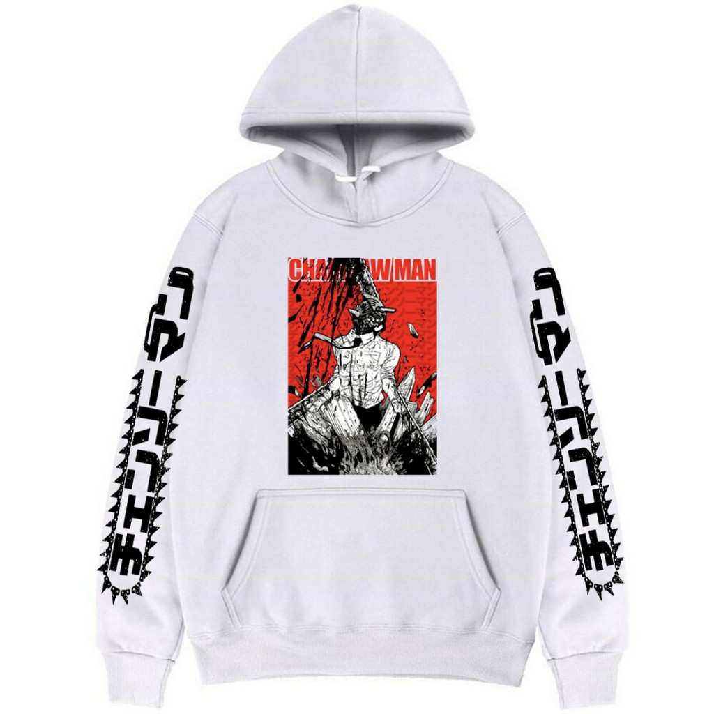 Jaket Anime Jumbo Sweater Anime Manga Chainsaw Man Denji Hoodie Pullover Premium Terbaru