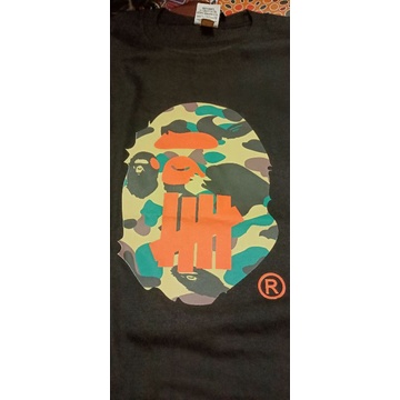 HYPER SALE Preloved Second Thrift NBWT Baju Kaus Bape x Undefeated Sport Is War Ape Head S/S Mature 