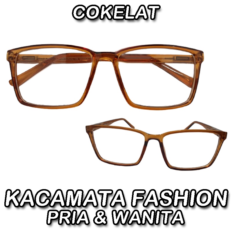 Promo Termurah Kacamata Fashion Transparan Pria Wanita Petak Unisex Sunglasses Lensa Transparan Import Kacamata Gaya Cewek Cowok Kacamata Normal Kacamata Dewasa