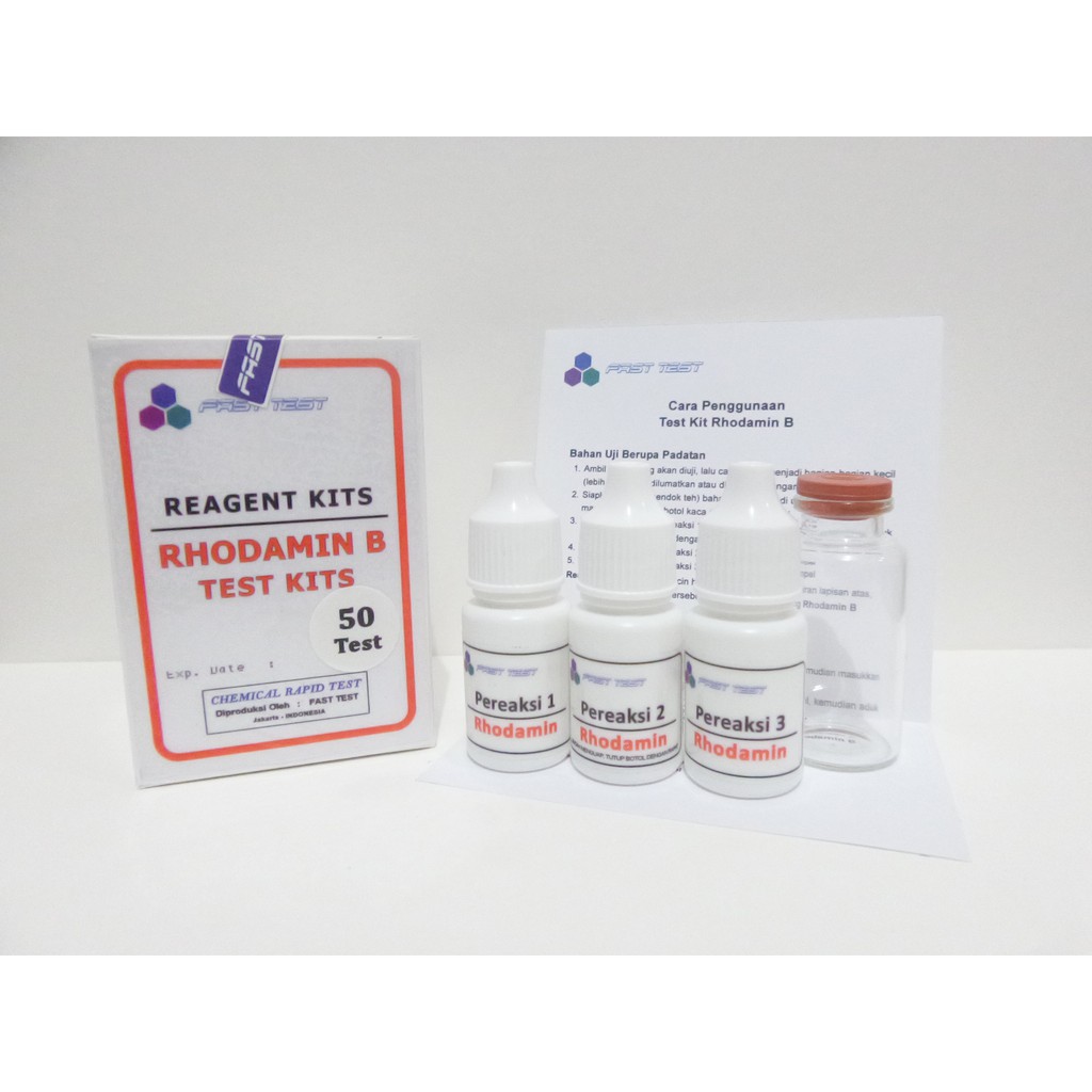 Test Kit Rhodamine B / Testkit, Alat Uji Kandungan Rhodamin B