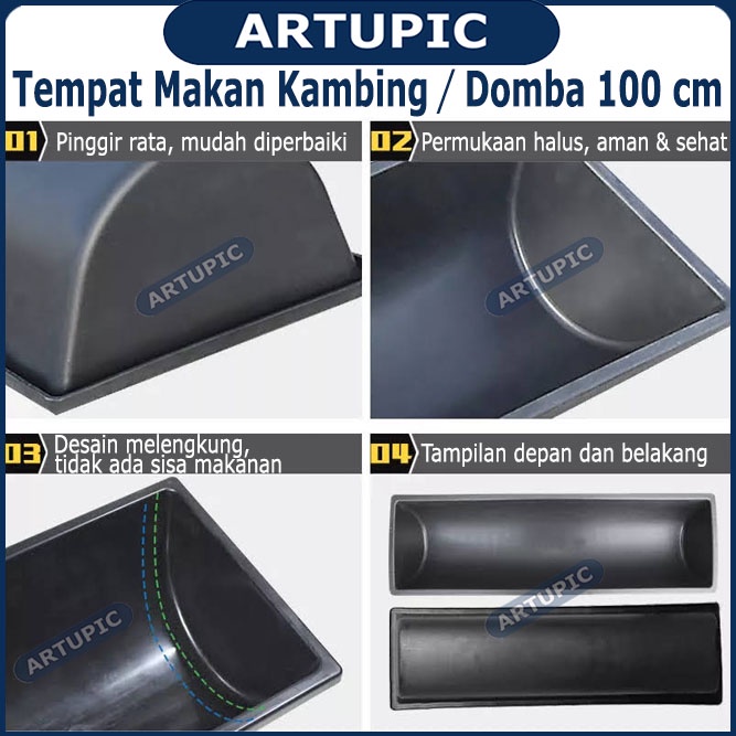 Tempat Makan Kambing ECERAN 1 PCS Talang Pakan Makan Minum Kambing Domba 100 cm ECERAN Tempat Makan | Tempat Makan Minum Kambing Dombar 100 cm Dijual ECERAN per biji | Artupic