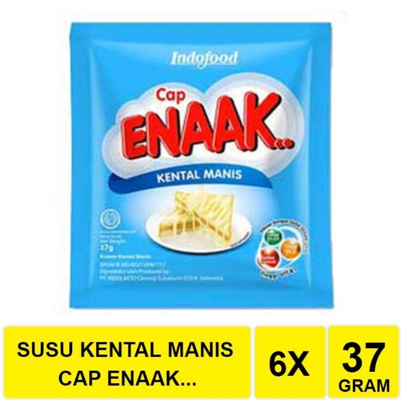 

Susu Kental Manis Cap Enak Enaak Sachet 6 x 37gr