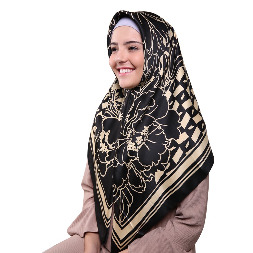  Jilbab  Wanita Hijab Muslimah Bahan Satin  Silk  Hijab Segi  