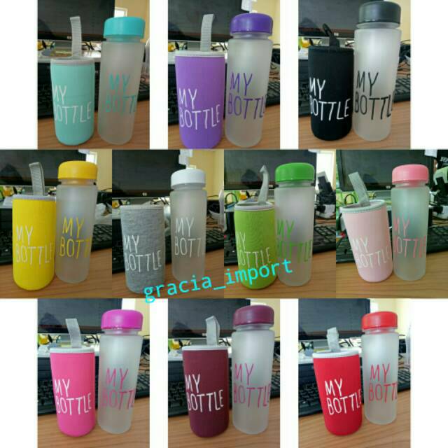 Gracia BOTOL  MINUM MY BOTTLE DOFF FREE POUCH WARNA  