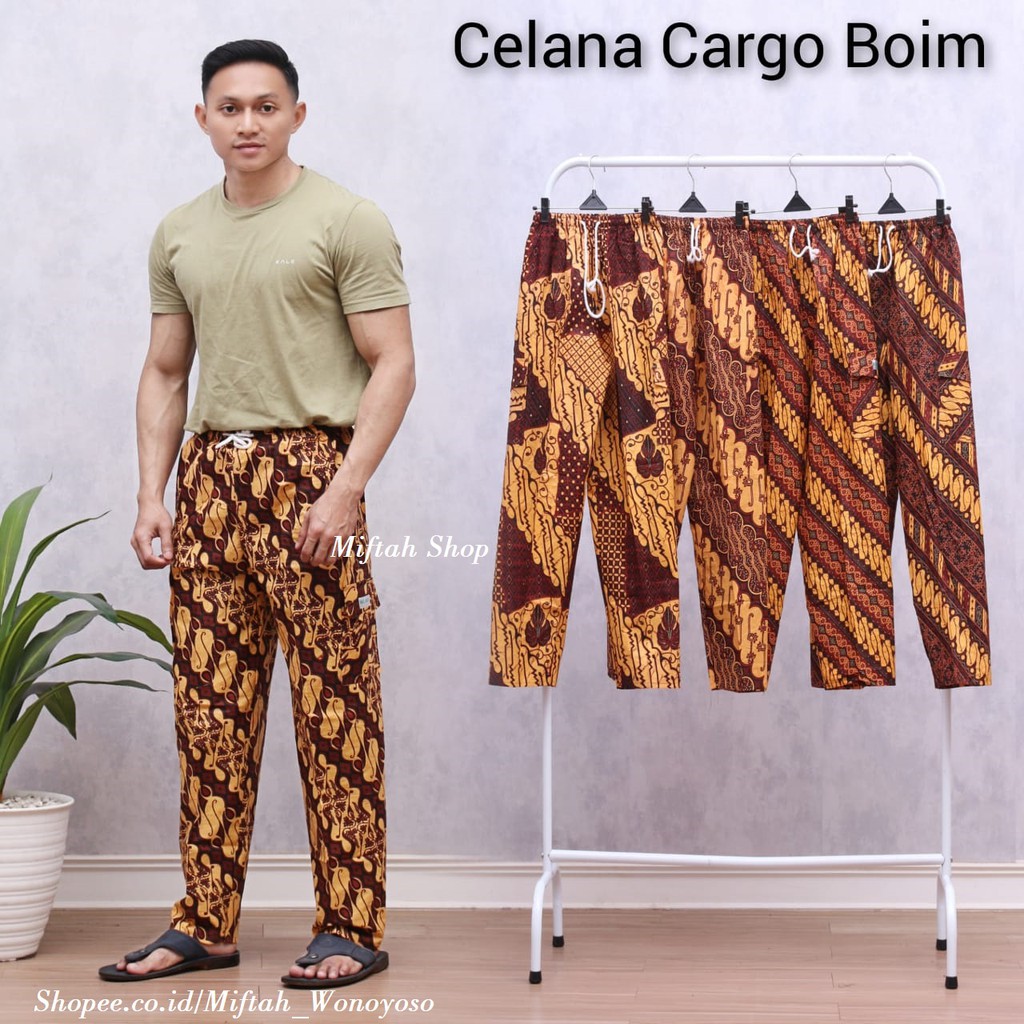 Celana Boim Batik Dewasa fit to XXL /JUMBO Panjang Santai Extra Big Size Supplier Grosir Murah