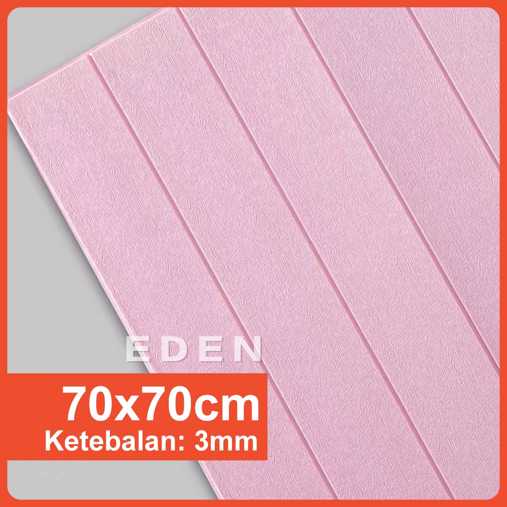 Wallpaper Dinding Foam Motif Kayu 3D serat kayu Stiker-EDEN_B-2