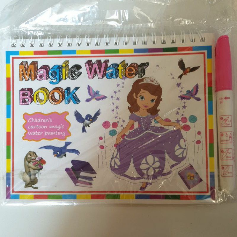 Magic Water Book Color Buku Mewarnai Menggambar Ajaib dengan Pena isi Ulang-Sofia