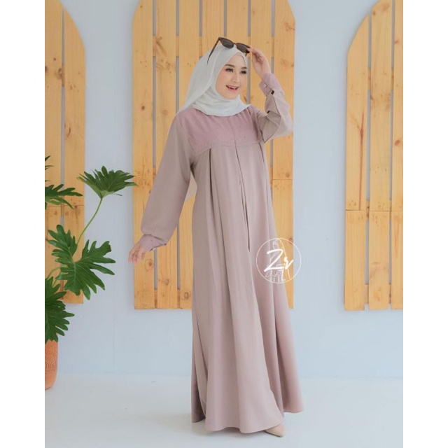 Gamis Kain Ity Crepe Mix Katun Bordir