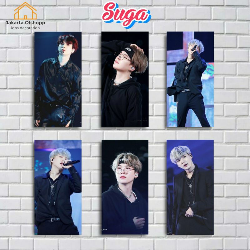 [COD] Poster kayu SUGA BTS/wallsecor Kpop/Hiasan dinding Kpop/Kado ultah/Kpop BTS/Army