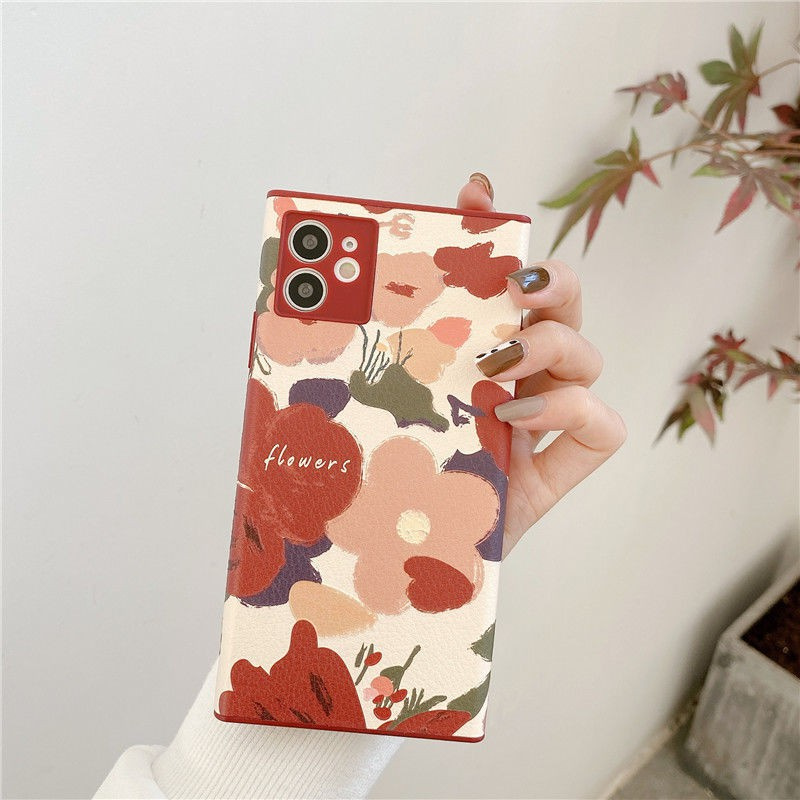 Mobile Phone Case Soft Silicone Anti-drop Floral Texture Is Suitable For Iphone Xr X 11 12 Promax 7plus 8plus Se X Xs Xr Xsmax 11 11pro 12 Edge