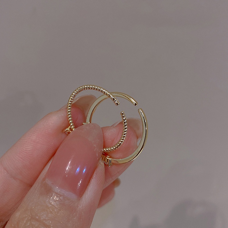 2pcs Cincin Gaya Korea Untuk Wanita titanium emas aksesoris wanita ring cicin lucu