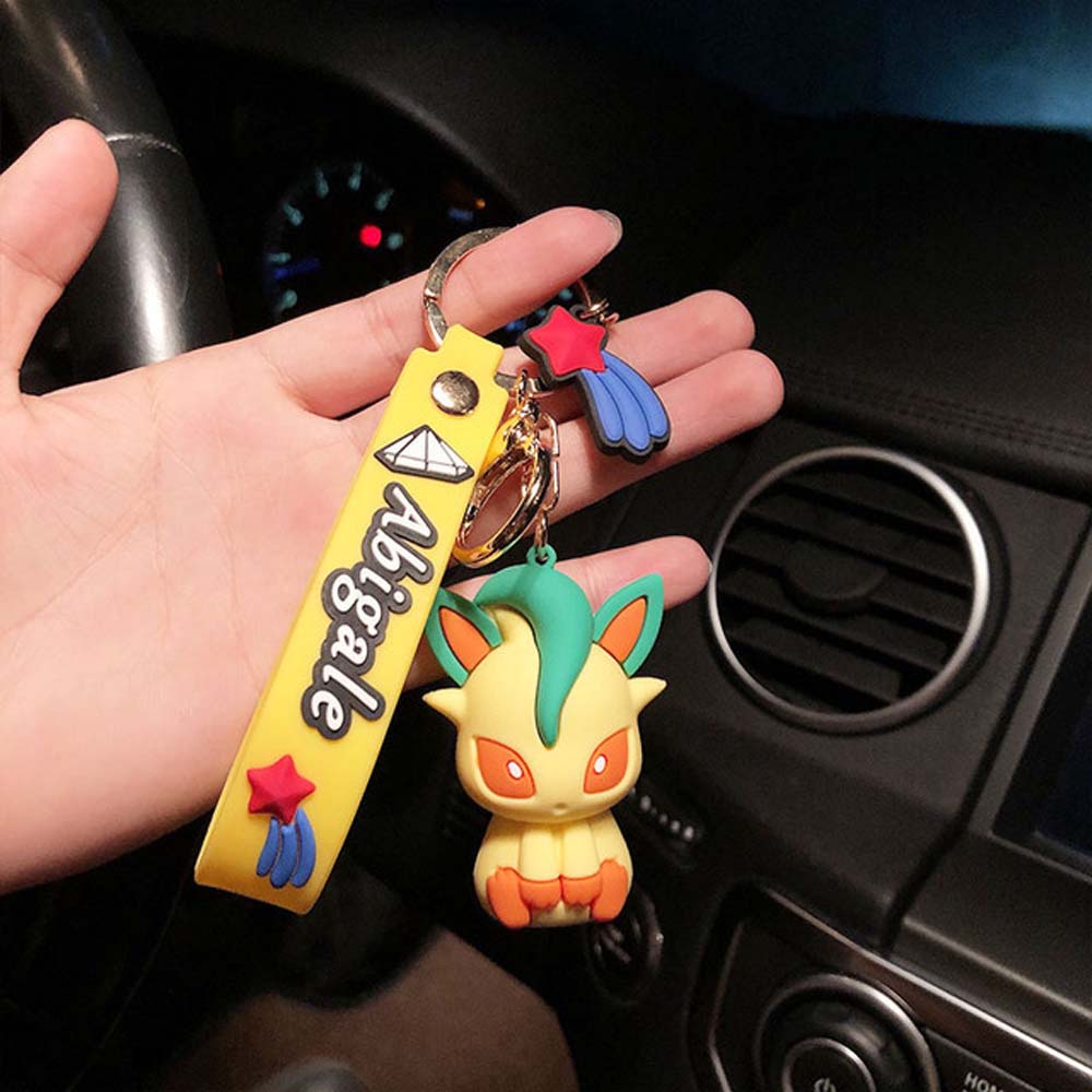 Needway  Pikachu Pokemon Figures Toy Sylveon Bag Pendant Pikachu Doll Keychain Action Figure Keychain 10 styles Espeon Classic Japanese Cartoon Pocket Toy Elf Car Keychain