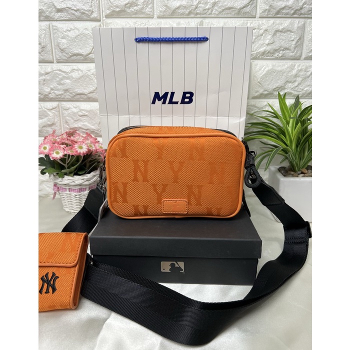 Tas MLB Korea Monogram nylon Jacquard Mini Crossbag