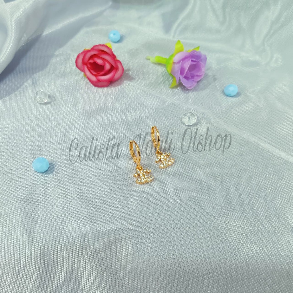 SET DEWASA RANTAI LOGO PERHIASAN EMAS  KOREA ANTI KARAT DAN ANTI LUNTUR