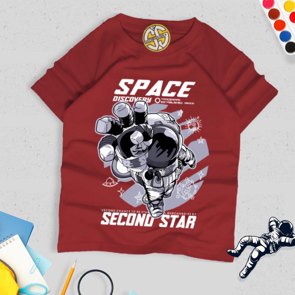 Second Star baju anak Laki-laki perempuan  Kaos oblong 1 - 12 tahun unik ASTRONOT