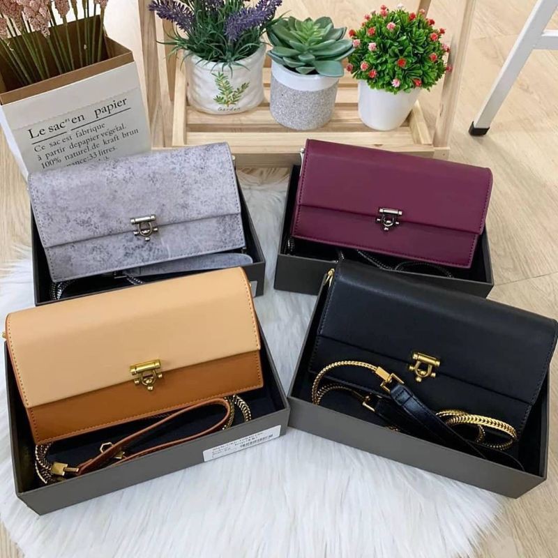 CK Metallic Accent Long Wallet