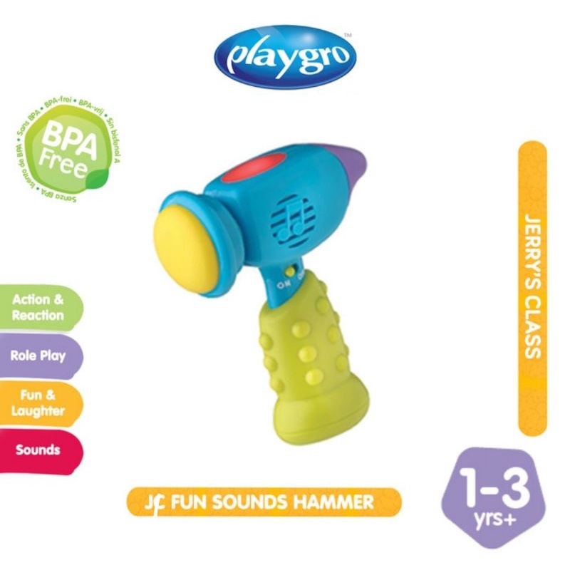 Playgro JC Fun Sounds Hammer - Mainan Anak Palu Bersuara