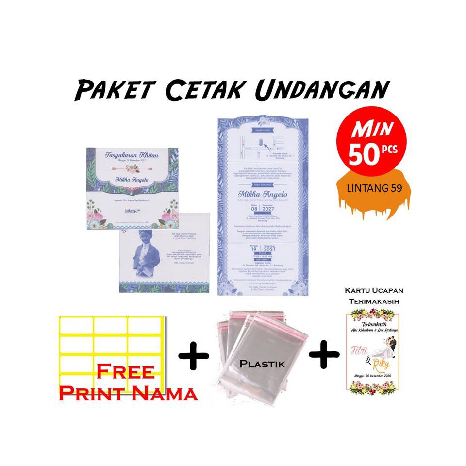 Paket Cetak Undangan Pernikahan LINTANG 59