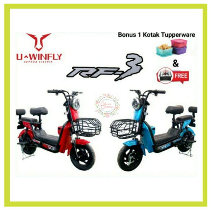 Uwinfly Sepeda Listrik Red Fish RF-3 Gen 3 New Series RedFish Bicycle Selis Bike Sepeda Aki