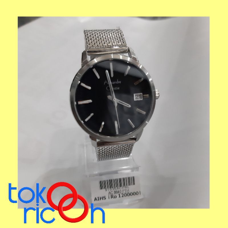 (Toko Ricoh) Alexandre Christie - jam tangan pria silver