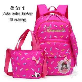 RANSEL 3IN1 BARBIE  SEPATU  TAS ANAK  RANSEL SEKOLAH TAS 