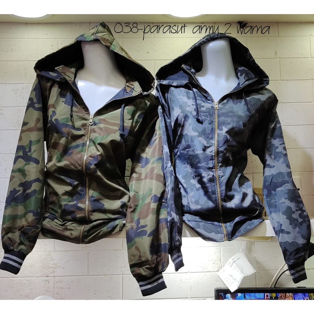 Jaket Parasut Army Outdoor Wanita Jaket olahraga Anti Air jaket motor