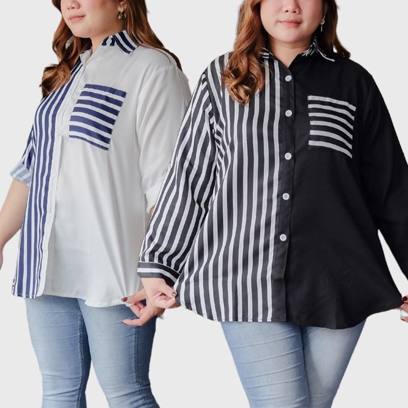 ARENA - Kemeja Wanita Big Size Salur