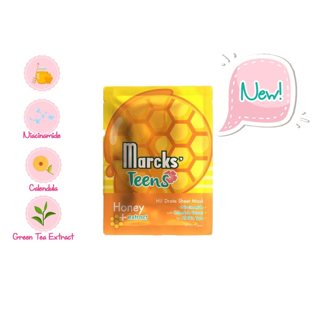 MARCKS TEENS SHEET MASK MASKER WAJAH TISSUE SKINCARE WAJAH 23GR