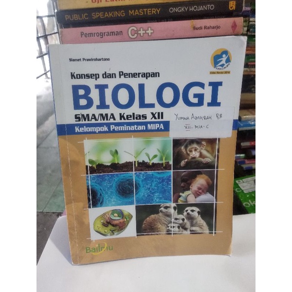 buku biologi SMA /MA kelas 3-12 penerbit bailmu