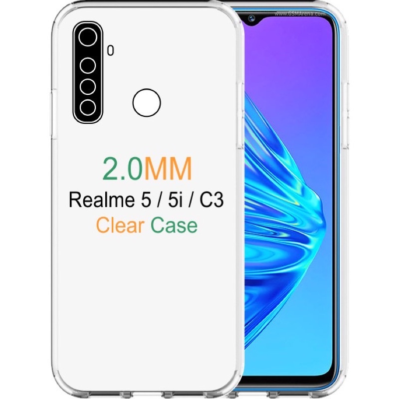 PROMO CLEAR CASE HD 2MM REALME C21Y C3 5 5S 5I SILIKON BENING ORIGINAL