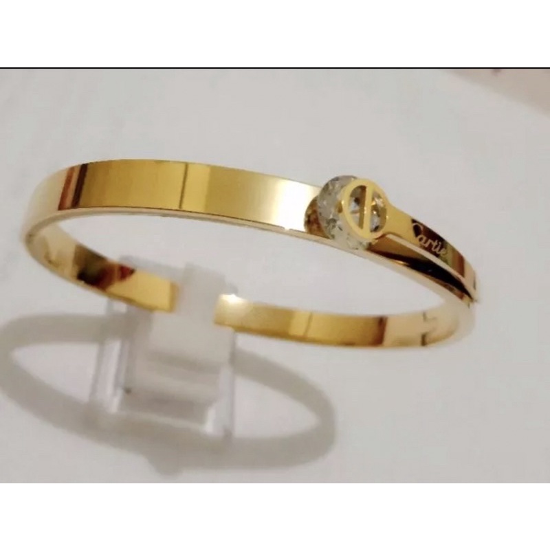 GELANG WANITA GOLD TITANIUM ASLI ANTI KARAT