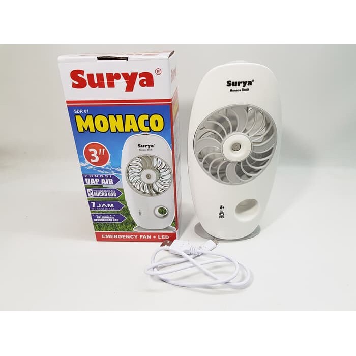 Kipas angin portable mist / kabut Surya monaco emergency cas ulang