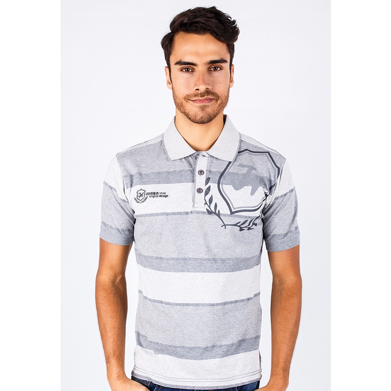 Johnwin - Kaos Polo - Gray Line - ATS.624.M028.01.C S/S
