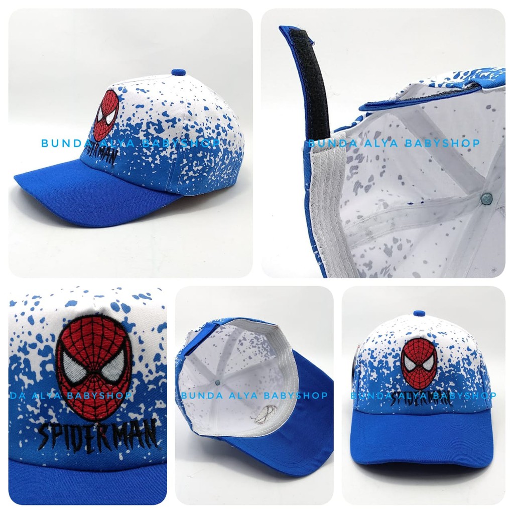 Topi Baseball Anak Laki Motif Spider - Baseball Hat Anak Laki - Topi Baseball Balita Motif Kartun Laba Laba