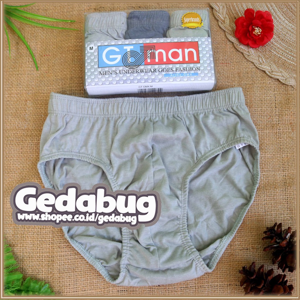 CD Pria GT Man GMX | Celana dalam pria karet Kerut | Gedabug