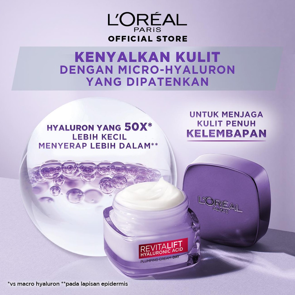 BARU! LOREAL PARIS HYALURONIC ACID DAY CREAM-50ML