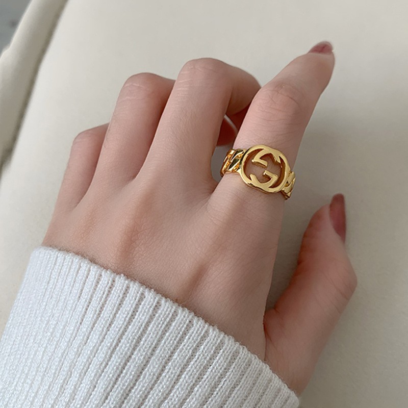 Letter Open Ring Accessories Retro Fashion All-match Korean