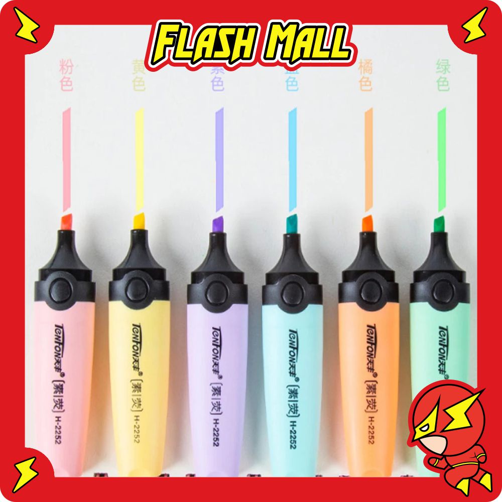 

FLASHmall S016 Highlighter Pastel Highlighter Pen Colour Perlengkapan Sekolah Marker Pen Alat Tulis Penanda Warna
